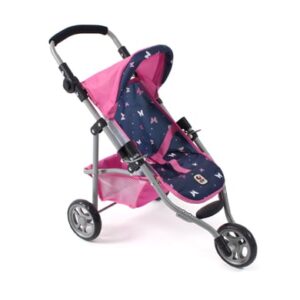 BAYER CHIC 2000 Puppenwagen LOLA Butterfly navy-pink