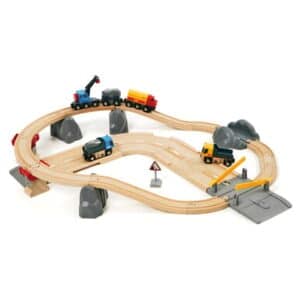 BRIO® WORLD Holzeisenbahn Anfangspackung Steinverlade Set 33210