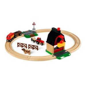 BRIO® WORLD Holzeisenbahn Bahn Set Bauernhof 33719