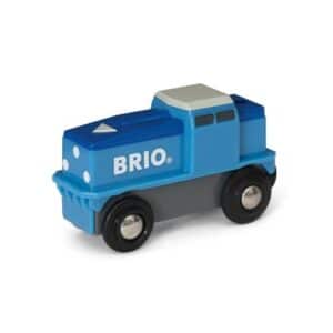 BRIO® WORLD Holzeisenbahn Blaue Batterie - Frachtlok 33130