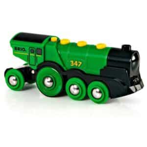 BRIO® WORLD Holzeisenbahn Grüner Gustav Batterielok 33593