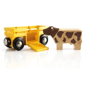 BRIO® WORLD Tierwagen mit Kuh 33406