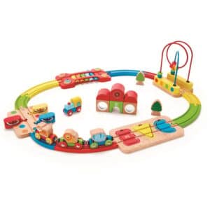 Hape Holzeisenbahn Regenbogen-Puzzle-Eisenbahnset