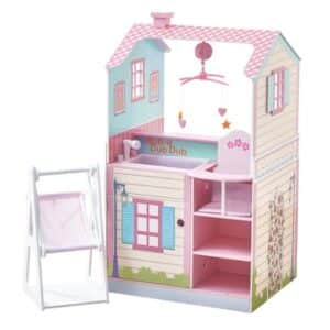 Olivia's Little World 2-in-1 Puppenhaus und Wickelstation