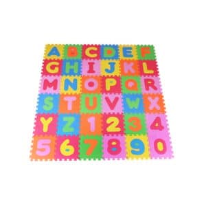 knorr toys® Puzzlematte Alphabet + Zahlen /36-tlg./30cm rot